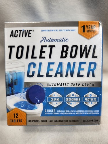 ACTIVE Automatic Toilet Bowl Cleaner (12Tablets) Blue Gel Toilet Tank Cleaners.