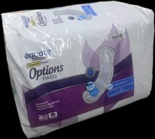 EQUATE OPTIONS INCONTINENCE PADS FOR WOMEN LONG LENGTH COTTON QTY 60