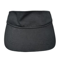 Unbranded Strapback Visor Hat Black One Size Adjustable Solid Blank