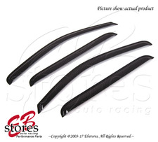 For Nissan Frontier Crew Cab 2005-2016 Outside-mounted Deep Black Jdm Visors 4pc For Nissan Frontier Crew Cab 2005-2016 Outside-mounted Deep Black Jdm Visors 4pc