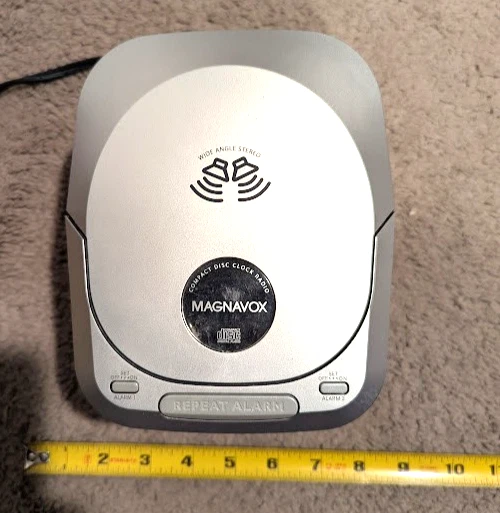 Magnavox широкий вид AM/FM/CD будильник радио MCR230SL/17 проверенный рабочий (T) - Изображение 2 из 4