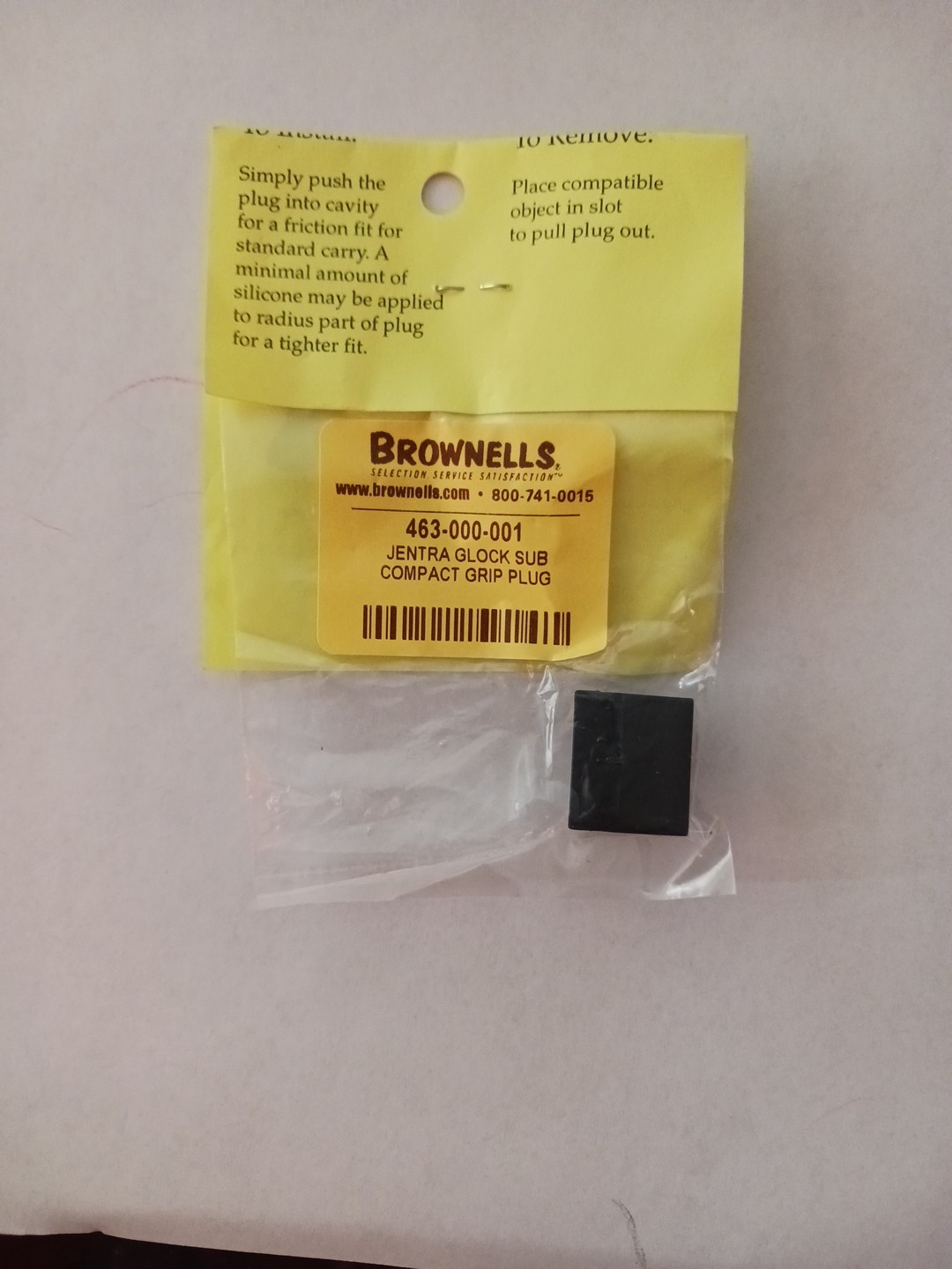 Glock Grip Plug, Fits GLOCK 26, 27, 33