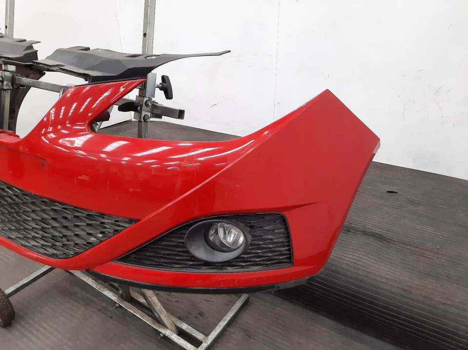 2011 SEAT IBIZA Mk4 (6J) 1st Facelift 3 Door Hatchback Red Painted Front Bumper - Image 4 of 4