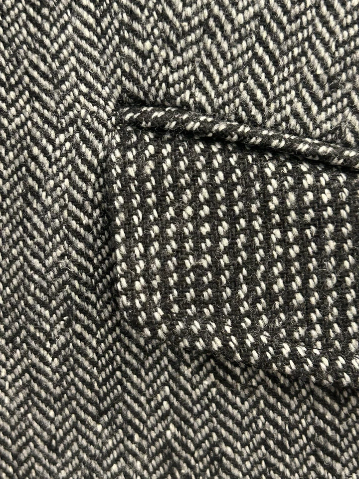 Blazer Talbots Carbón Espiga Tweed Parches en el Codo Dark AcademiaWool 12P Foto 4 de 4