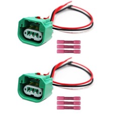 2PCS 3-Way High/Low Beam Headlights Connector Compatible with Dodge Ram 1500.