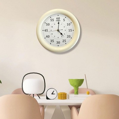 Round Wall Clock Wall Decoration No Ticking Gifts Large Arabic Numerals Easy