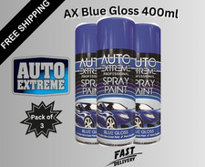 Auto Extreme Blue Gloss Spray Paint 400ml Car Metal Wood Plastic – Pack of 3