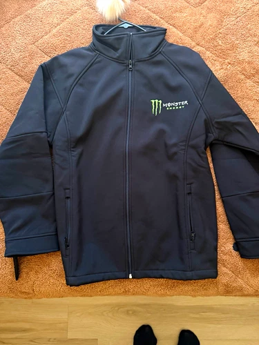 Monster Energy Men's Black Full Zip Stand Collar Fleece Softshell Jacket M - product listing photo