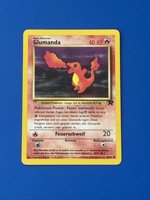 Pokémon Karte Glumanda 50/82 Team Rocket Set Deutsch Charmander Pokemon TCG
