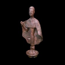 Antique Bronze Statuette - Draped Character - circa 1000 BC J.-C.