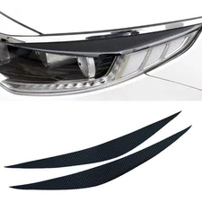 Carbon Fiber Headlight Lamp Eyebrow Molding Trim Sticker For Kia K5 Optima 16-20