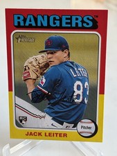 2024 Topps Heritage Jack Leiter Rookie RC Card #691 Texas Rangers