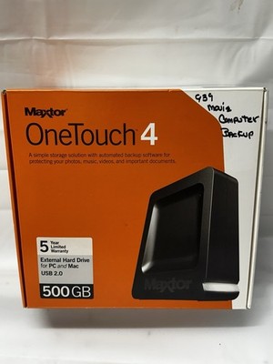 Maxtor One Touch 4 500GB External Hard Drive For PC and Mac USB 2.0 New Sealed
