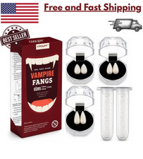 Vampire Teeth Fangs with Adhesive 3 Sizes Halloween Cosplay