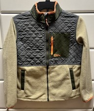 Eddie Bauer Polar Fleece Jacket Kids Boys Large 10/12 Multi Colorblock Full Zip