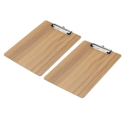 Wooden Clipboard for 8.5 x 11 Inch Paper, 2 Pcs Standard A4 Letter Size Clip ...