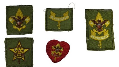 1950s-60s Boy Scouts Complete Rank Set Tenderfoot - Life Patch WORN (WSJ1045)