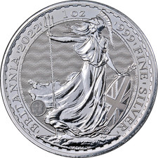 2022 Great Britain 1 Ounce Silver - Britannia - BU - STOCK 108.00 per troy oz