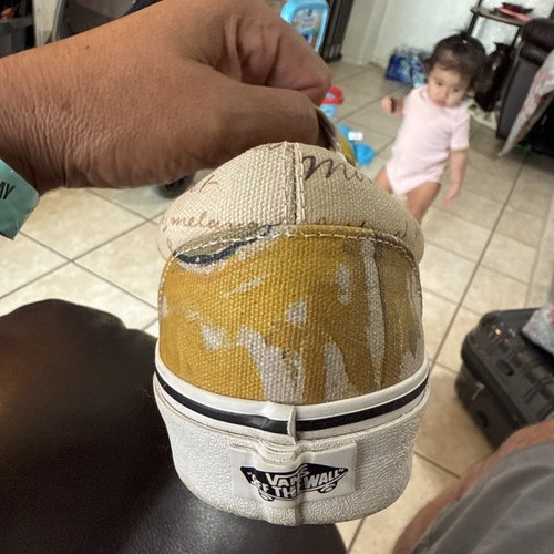 Vans Herren Van Gogh Museum Totenköpfe gelb Größe 9,5 Slipper - Bild 4 von 12