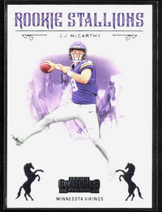 2024 Panini Contenders J.J. MCCARTHY Rookie Stallions RC #9 Minnesota Vikings