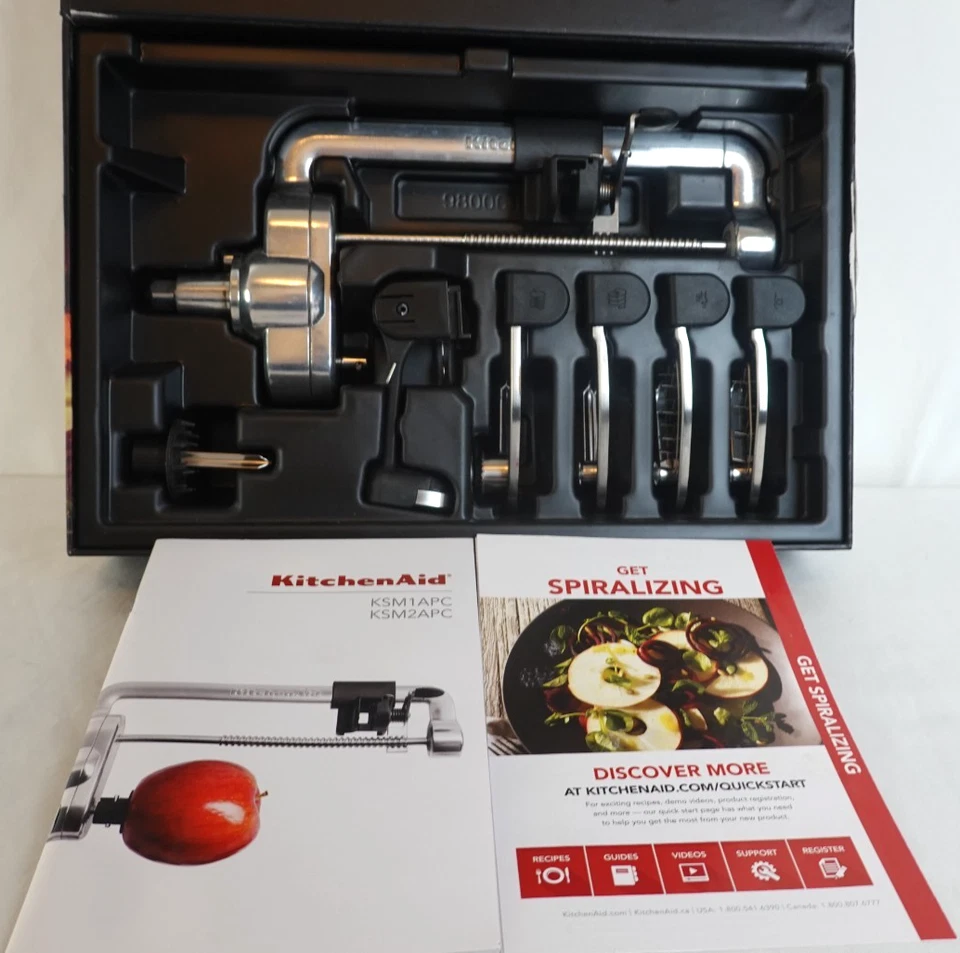 KitchenAid 5 hojas espiralizador pelar núcleo y rebanadora KSM1APC limpio Foto 2 de 4