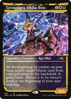 Greasefang, Okiba Boss (Showcase) Kamigawa: Neon Dynasty MTG LP card