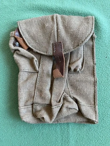 Soviet Russian Kalashnikov AK ammo pouch for 3 magazine with cleaning box.