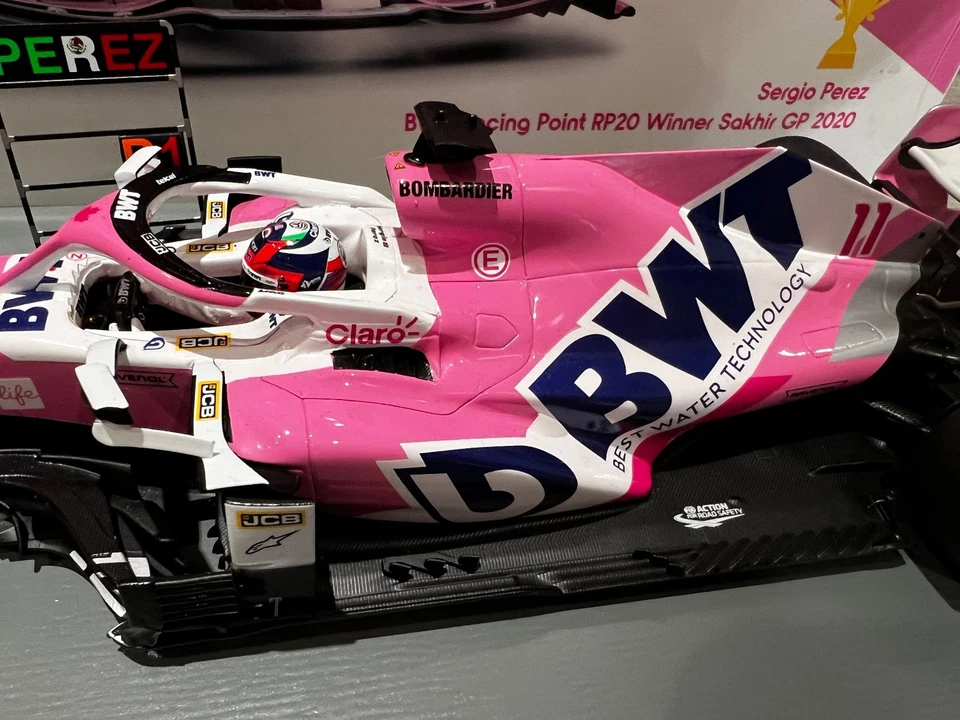 Spark 1:18 Racing Point Mercedes RP20 Sergio Perez GP Sakhir 2020 1st Win - Bild 3 von 4