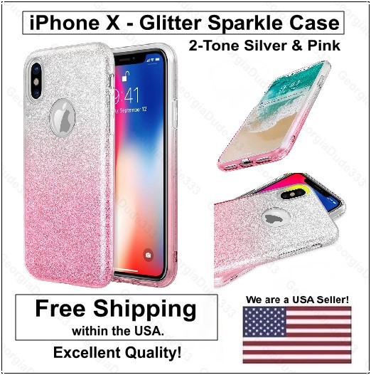 iPhone X 10 phone case cover Luxury Glitter Sparkle Bling Design