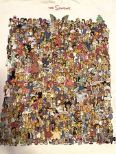 Vintage Y2K Simpsons T-Shirt Family on Couch Full Cast on back, Youth Size 11/12