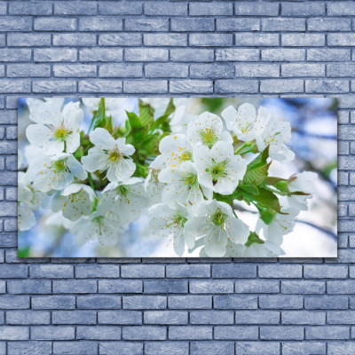 Tulup Impression sur Verre Trempé 100x50cm - Plastique Imprimés Tableau Décoration Déco Mural Moderne Design - Fleur Floral