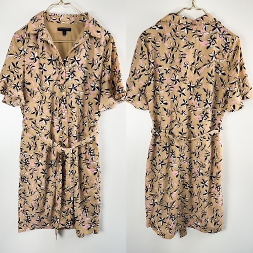 Banana Republic Shift ruffle sleeve warm combo dress Women’s Size 8 - 第 1/6 張圖片