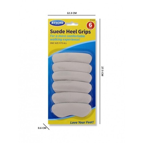 12 PACK (6 PAIRS) Suede Heel Grips Shoes Blister Anti Slip Walking One Size - Picture 6 of 9