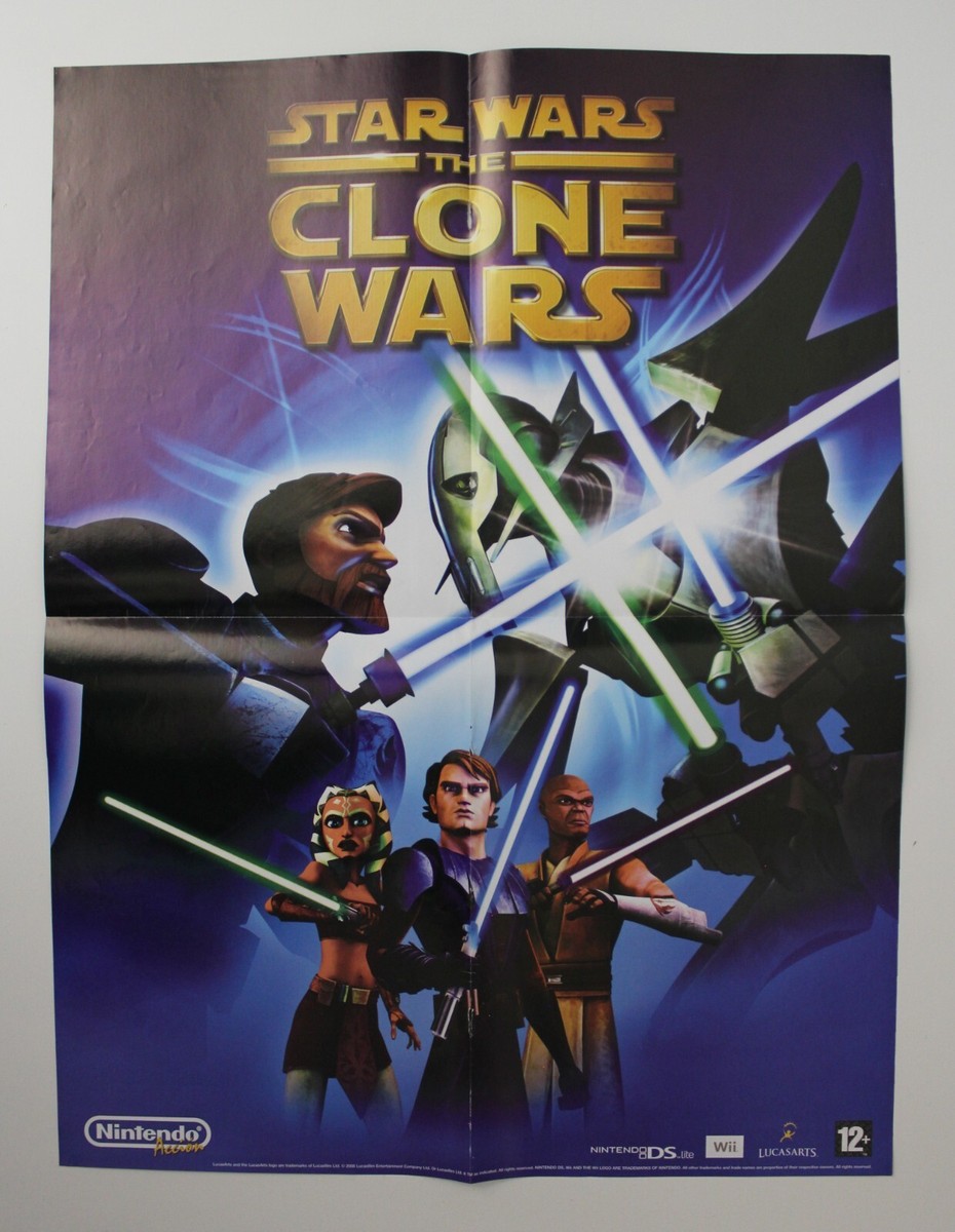 2008 STAR WARS THE CLONE WARS Double-Sided Poster 22.25