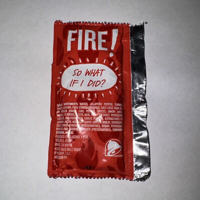 2024 Taco Bell Fire Sauce ERROR! Misprint, Highly Collectable, Must See! RARE!!