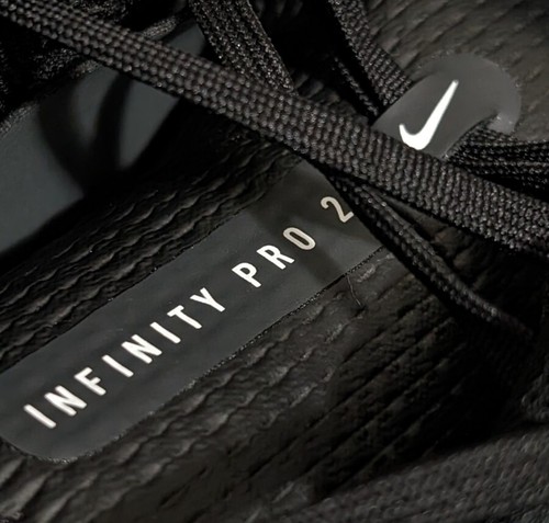 Nike Infinity Pro 2 Mens 12 (Wide) Golf Shoes DM8449-015 Black/Dark Smoke Grey - Picture 6 of 7