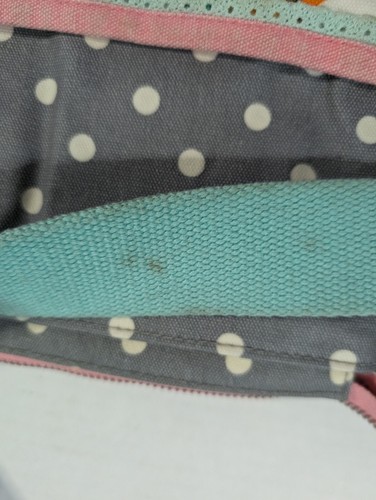 Matilda Jane Over The moon diaper Bag Floral Gray White Polka Dots - Picture 4 of 9