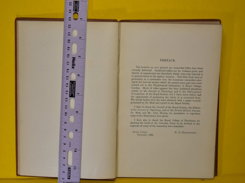 The Croonian Lectures on the Chemical Side of Nervous Activity 1901 HALLIBURTON - Picture 6 of 12