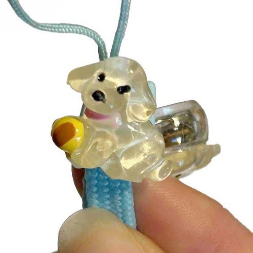 Kawaii Light Up chiot chien téléphone breloque bracelet cloches bleues ornements populaires - Photo 8 sur 9