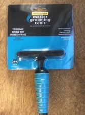 Master Grooming Tools Dog Grooming DOUBLE ROW PIN UNDERCOAT COAT HAIR RAKE Tool
