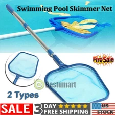 Telescopic Pole Mesh Swimming Pool Leaf Skimmer Rake Net Spa Pond Cleaning Tools