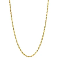 Real Solid Authentic 1/20 14K Yellow Gold Rope Chain Necklace 20 Inch Men Women