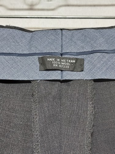 NUEVO CON ETIQUETAS Tommy Hilfiger Hombres Pantalones Pantalones de Lana Talla R48 W43 Vasser Sin Puños Planos 1 Pc - Imagen 4 de 13