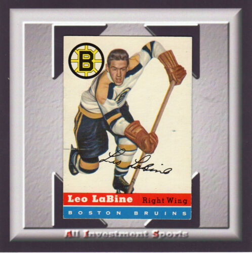1954 Topps LEO LABINE #19 VG-EX *gorgeous hockey card for your set* SD - Photo 1 sur 2