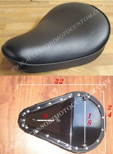 Sella Moto a Molle Nera Universale Harley Davidson Custom Bobber Chopper Vintage
