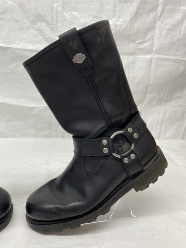 HARLEY-DAVIDSON Men's Ransom Harness Black Leather Boots 91294 Size 9.5 - Picture 2 of 8