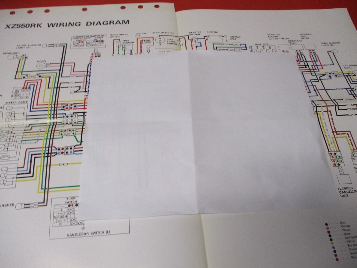 スカイ OEM ORIGINAL YAMAMA WIRING DIAGRAM 1983 XZ550R VISION K | eBay