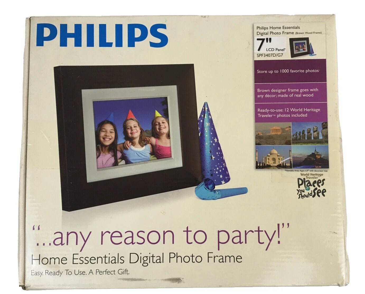 Marcos de Fotos Digital LED Philips con Reloj