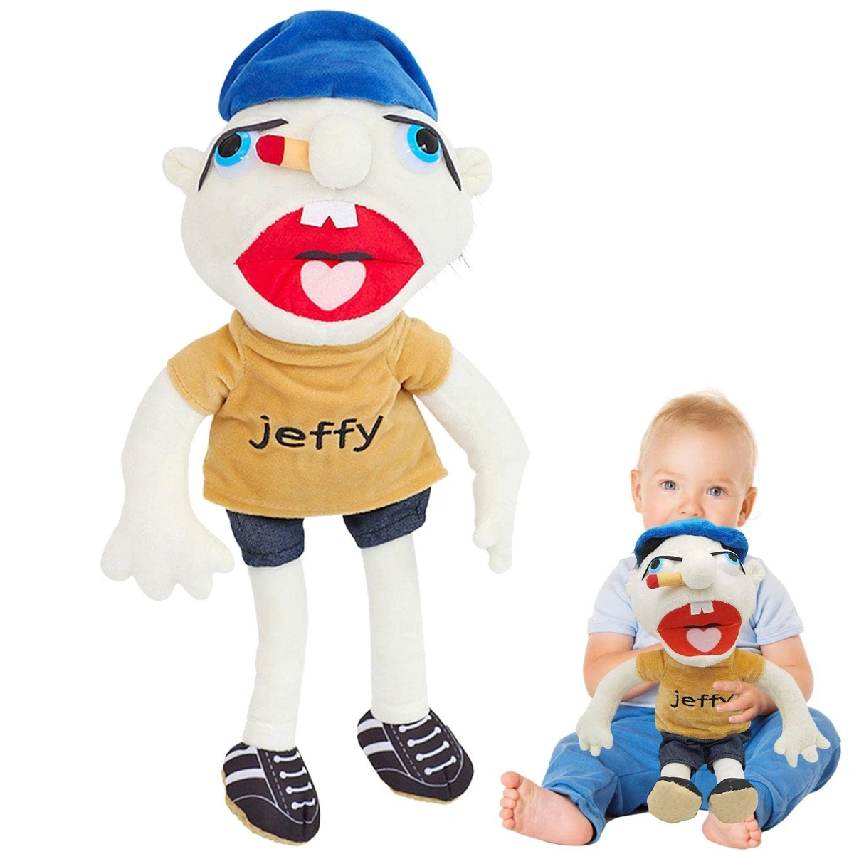 Jeffy – jouet en peluche de 38cm, 15 pouces, poupée de dessin