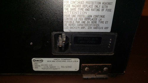 HACH MODEL 2100A TURBIDIMETER - Picture 3 of 4